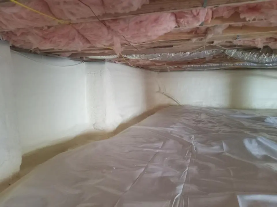 Crawl space encapsulation with closed-cell spray foam for Metal Roof Coating in Henderson